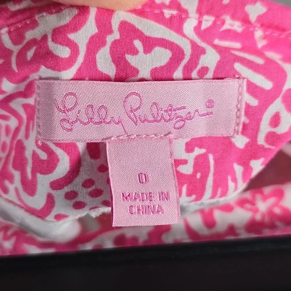 {Lily Pulitzer} Pink and White Cala Skort Hotty Get Crackin - Size 0 - Picture 7 of 11